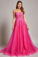 Fuchsia Sleeveless Sweetheart Top A Line Dress