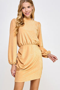 Gold Sparkly Holiday Dress