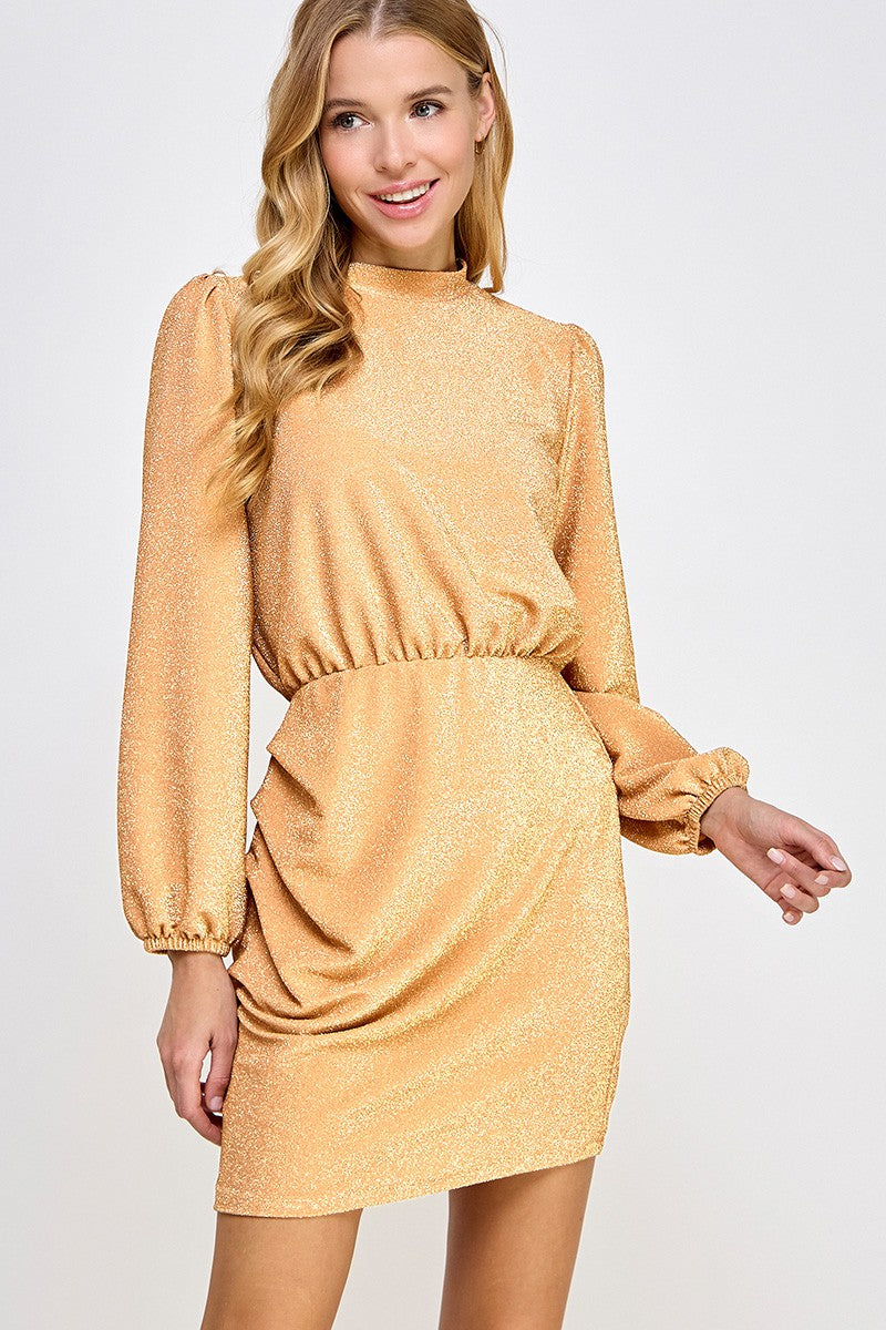 Gold Sparkly Holiday Dress