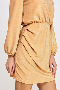 Gold Sparkly Holiday Dress