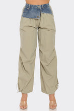 Tan Straightleg Drawstring Cargo Pants