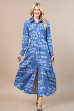 Milano Graffiti Print Collar Duster Dress Top