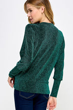 Emerald V Neck Lurex Twist Top