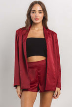 Burgundy Satin Set