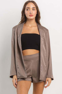 Mocha Satin Set