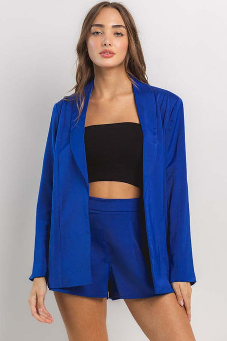 Blue Satin Set