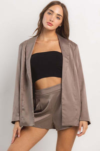 Mocha Satin Set