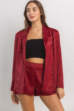 Burgundy Satin Set