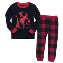 Red/Black Merry Moose Christmas Long Sleeve Pajamas Set