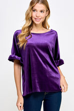 Plum Ruffled Sleeve Top