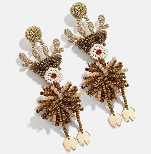 Christmas Handmade Reindeer Earring