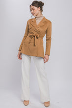 Camel Solid Suede Jacket