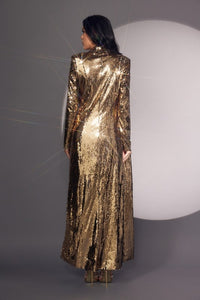 Gold Long Sequin Gold Jacket