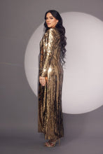 Gold Long Sequin Gold Jacket