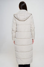 Cream Soccer Mom Long Puffer Coat