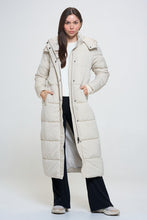 Cream Soccer Mom Long Puffer Coat