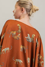 Brown Leopard Print Dolman Blouse Top