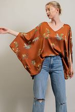 Brown Leopard Print Dolman Blouse Top