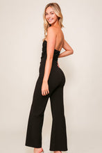 Black Night Out Mesh Top Techno Crepe Jumpsuit
