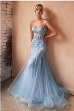 Lt Blue Embellished Pastel Mermaid Dress