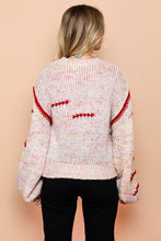 Multi Volume Sleeve Drop Shoulder Knit Sweater