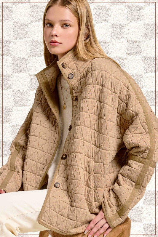 Sand Castle Broken Pack - Soft Quilted Loose Fit Jacket