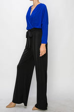 Royal Gliler Wrap Jumpsuit With 3/4 Sleeves