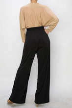 Champagne Gliler Wrap Jumpsuit With 3/4 Sleeves