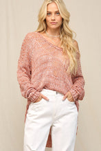 Clay Illusion V Front Pointelle Sweater