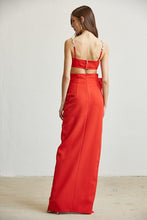 Red Bow Trim Detail Skirt Set