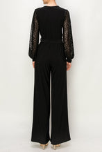 Black Solid Ity Jumpsuit With Long Sequeance Sleeves & Cuff