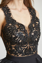 Black Embroidered Mesh Tulle Jumpsuit