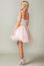 Blush Sweetheart Butterfly Applique Horsehair Short Dress