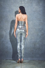Silver Sequin Corset and Legging Set