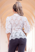 Off White Eyelet Solid Blouse