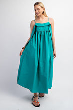 Aqua Open Back Midi Dress