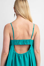 Aqua Open Back Midi Dress