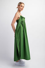 Moss Green Open Back Midi Dress
