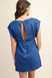 Royal Blue Open Back Mini Dress