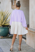 Pastel Lilac Oversized Fit Mini Dress