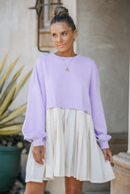 Pastel Lilac Oversized Fit Mini Dress