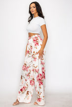 Ivorycombo Satin Floral Print Trousers
