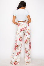 Ivorycombo Satin Floral Print Trousers