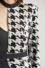 Blackwhite Houndstooth Sequin Jumpsuit