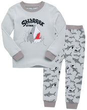 Grey Big Shark Long Sleeve PJs Set