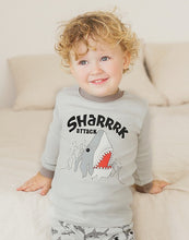 Grey Big Shark Long Sleeve PJs Set