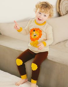 Orange Lion Long Sleeve PJs Set