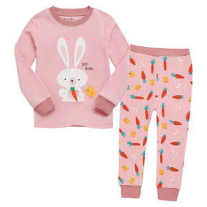 Pink Rabbit Crew Long Sleeve PJs Set