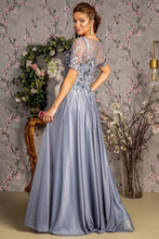 Silver Beads/Embroidery/Sequin A-Line Glitter Crepe Mob Dress