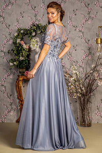 Silver Beads/Embroidery/Sequin A-Line Glitter Crepe Mob Dress
